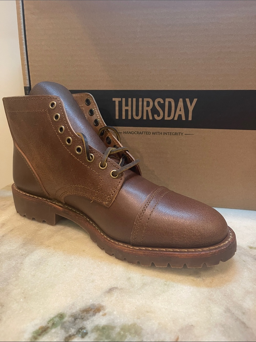 Thursday Boot Company Hero Leather Handcrafted (size 8.5). BRAND NEW IN BOX